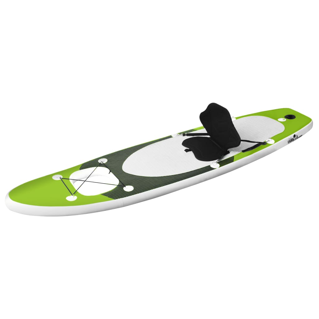 vidaXL Set de tabla de paddle surf hinchable verde 330x76x10 cm