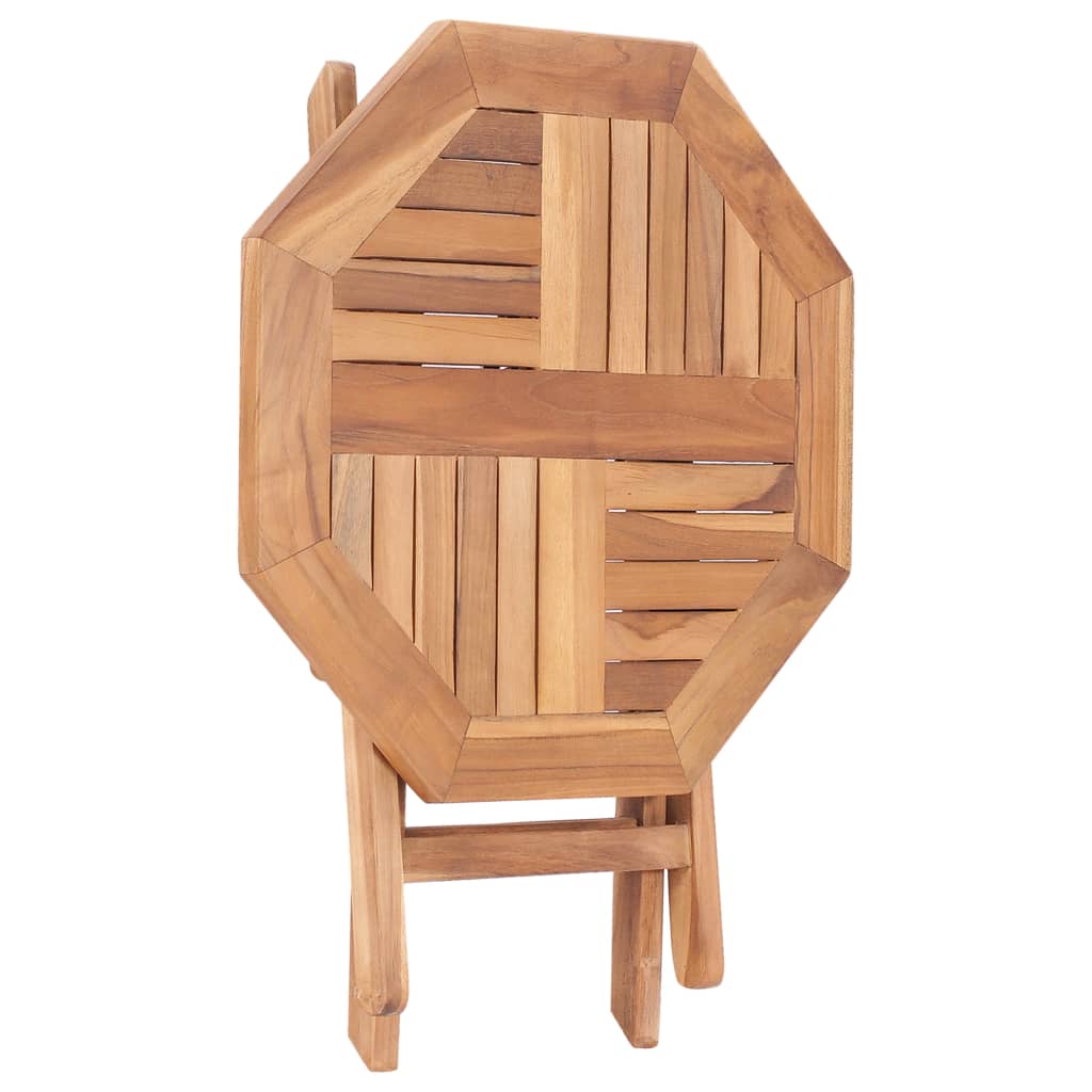 vidaXL Mesa de jardín plegable madera maciza de teca 45x45x45 cm
