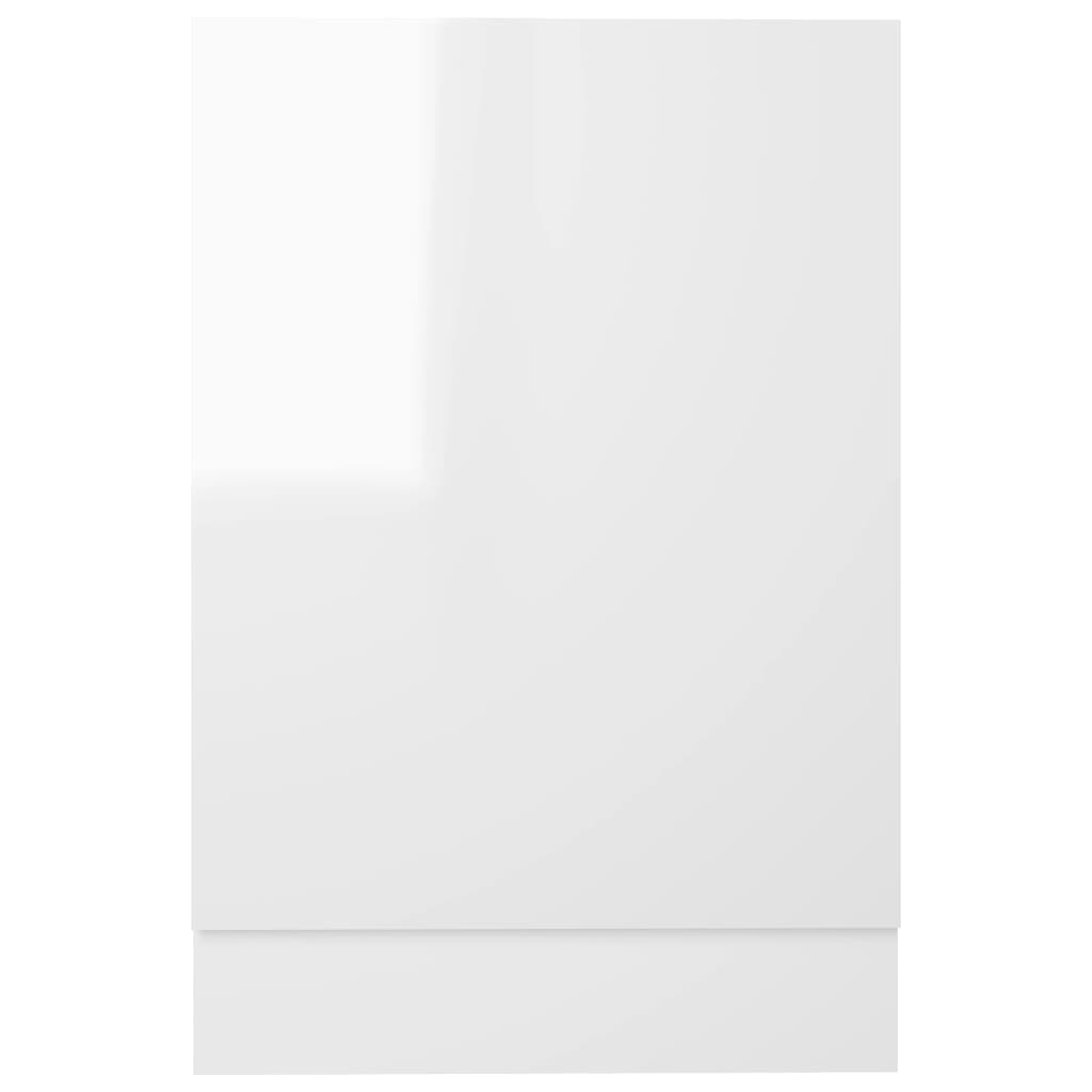 vidaXL Panel para lavavajillas contrachapada blanco brillo 45x3x67 cm