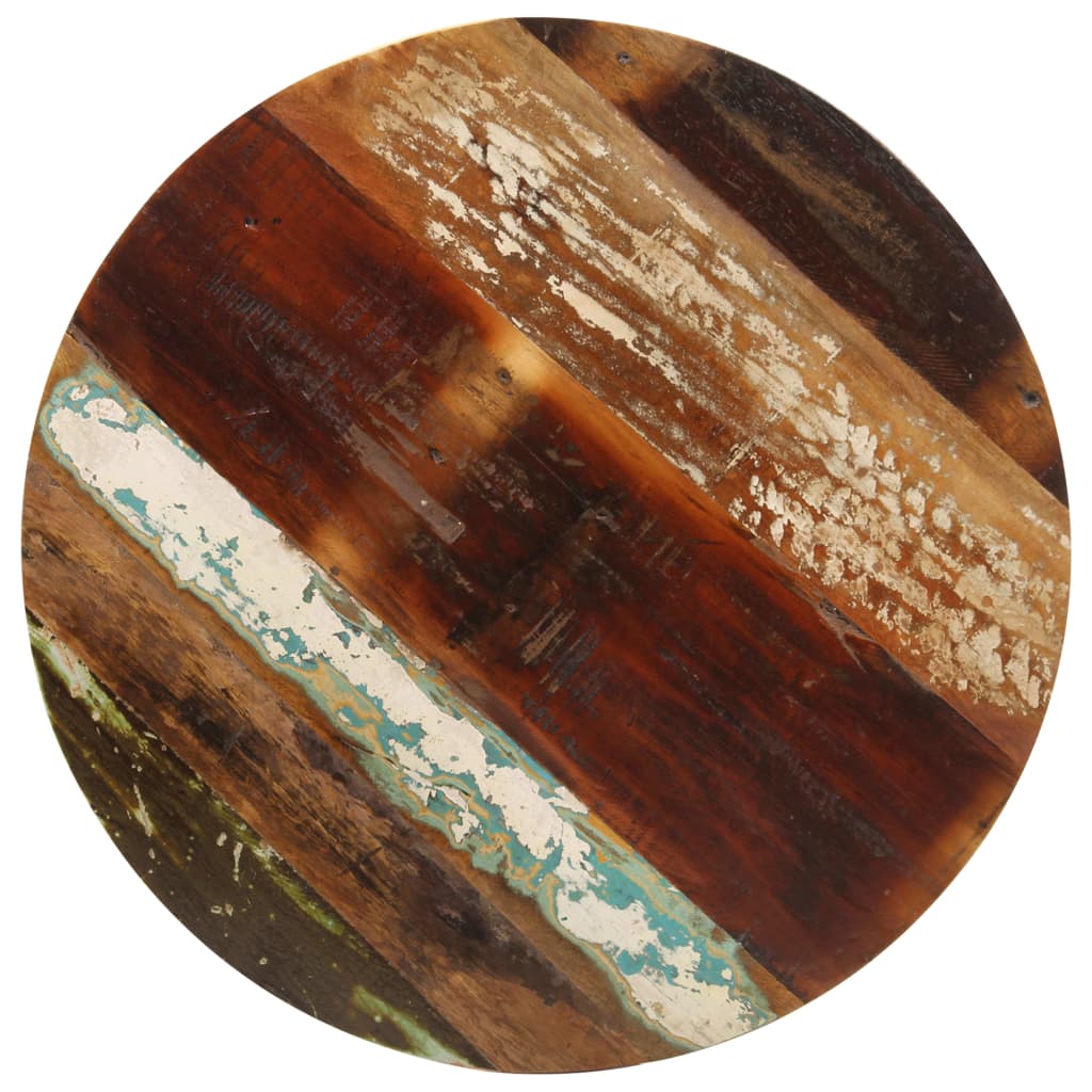 vidaXL Mesa de bistró redonda madera maciza reciclada Ø60x110 cm