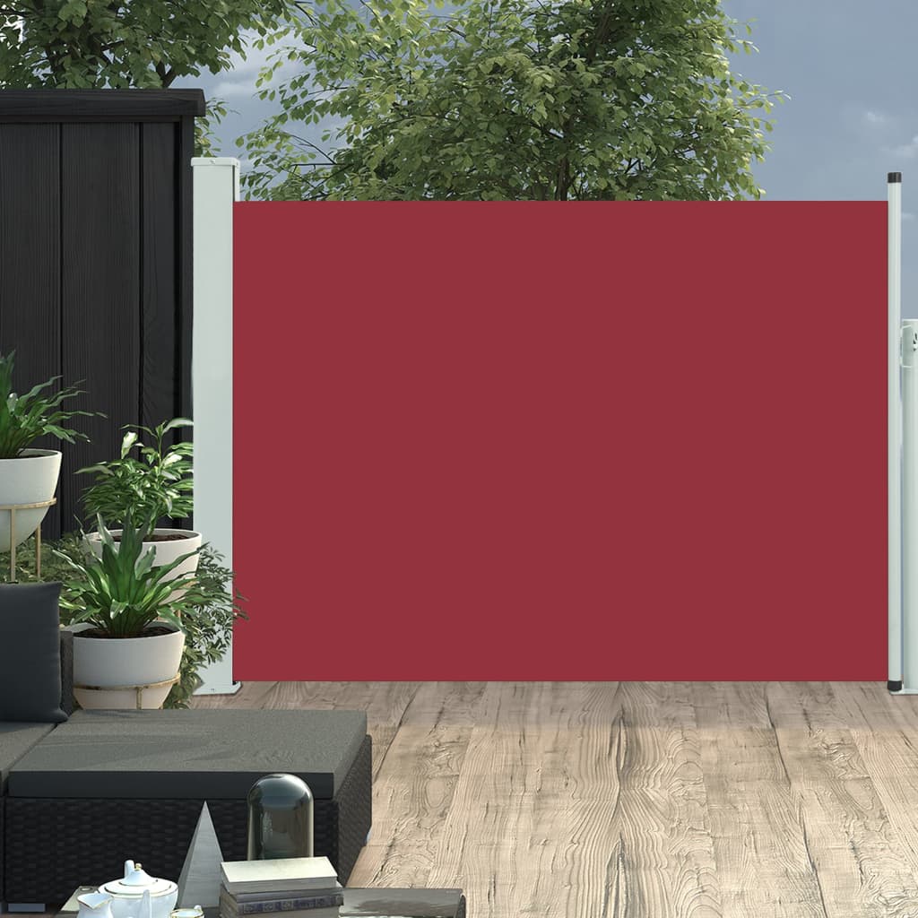 vidaXL Toldo lateral retráctil de jardín rojo 100x500 cm