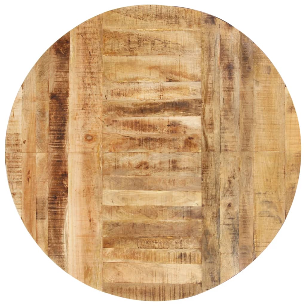 vidaXL Mesa de comedor madera de mango rugosa redonda 175x75 cm
