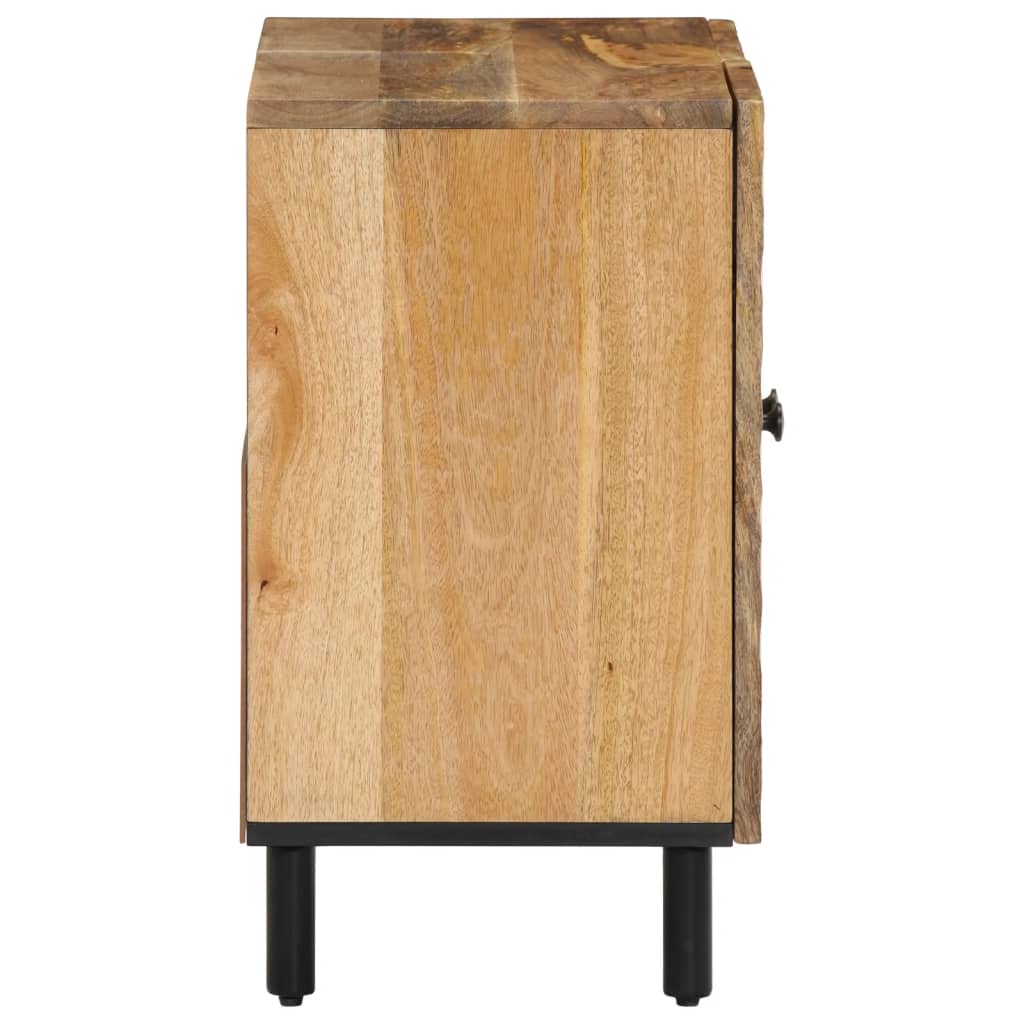 vidaXL Armario de lavabo para baño madera maciza de mango 62x33x58 cm