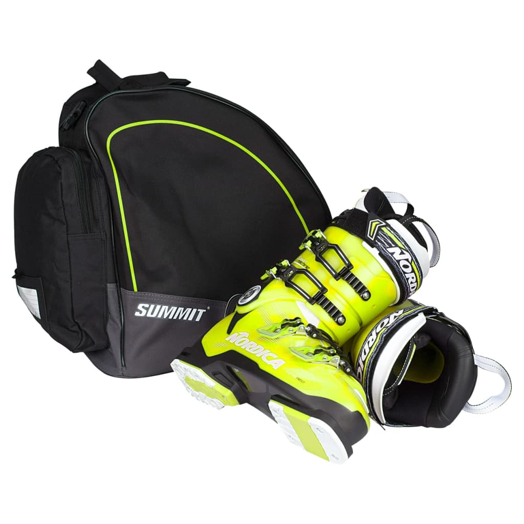 Summit Bolsa para botas de esquí negro y amarillo fluorescente