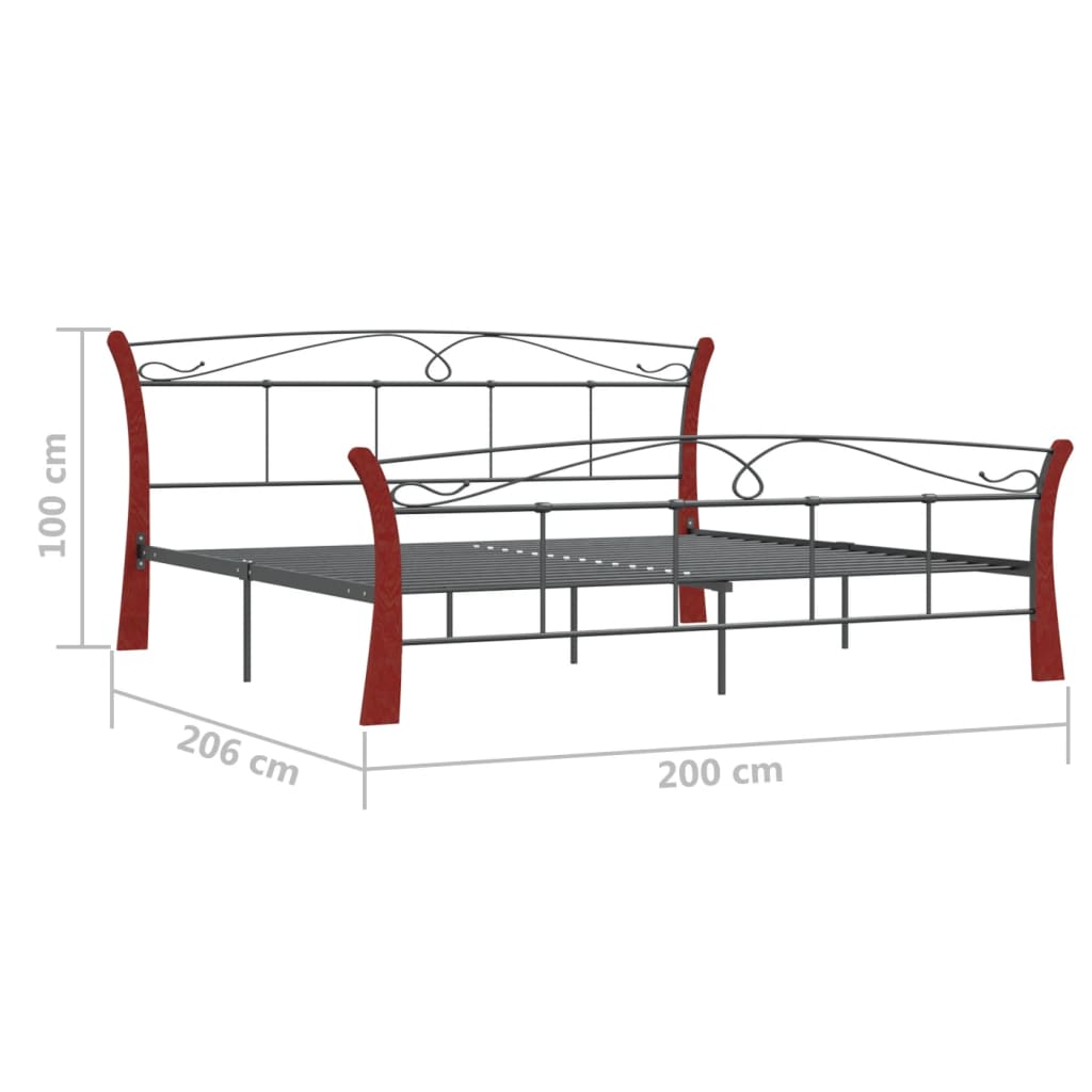 vidaXL Estructura de cama de metal 200x200 cm