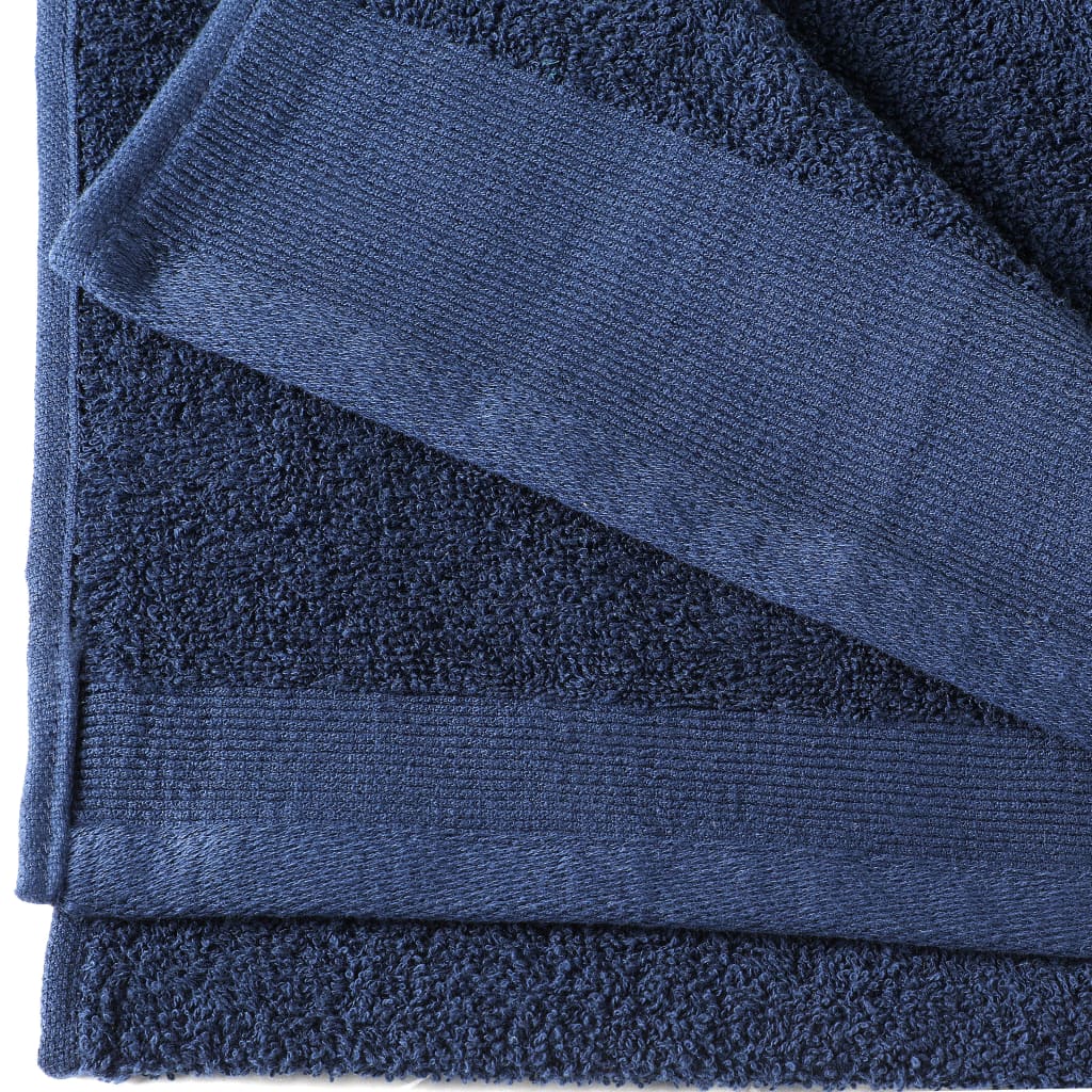 vidaXL Toallas de ducha 5 uds algodón azul marino 450 g/m² 70x140 cm