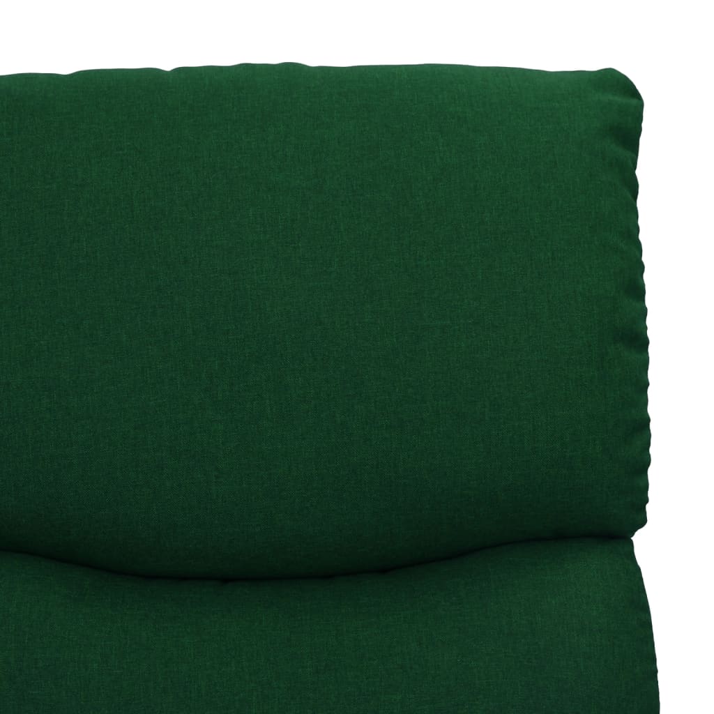 vidaXL Sillón de masaje reclinable de pie de tela verde oscuro