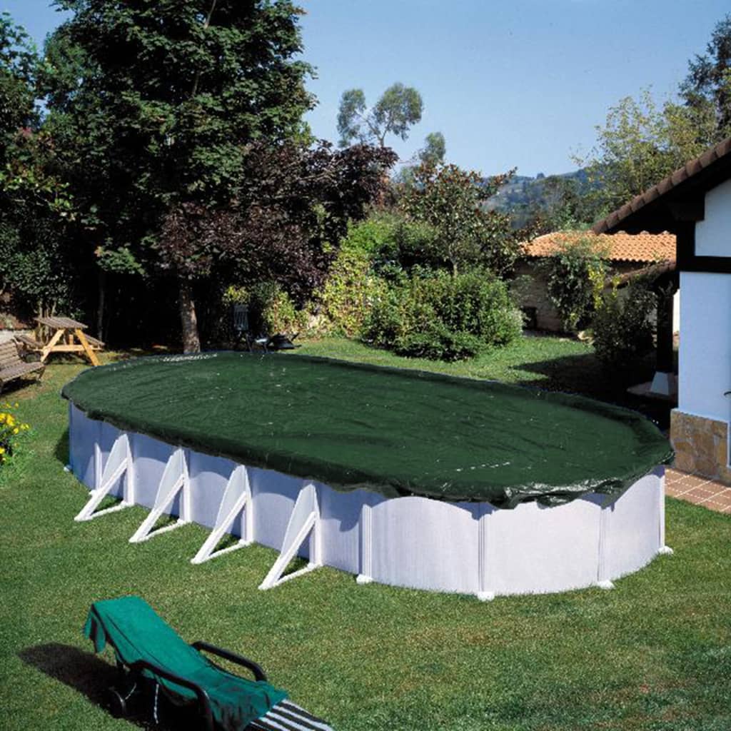 Summer Fun Cubierta de piscina ovalada para invierno PVC verde 525 cm