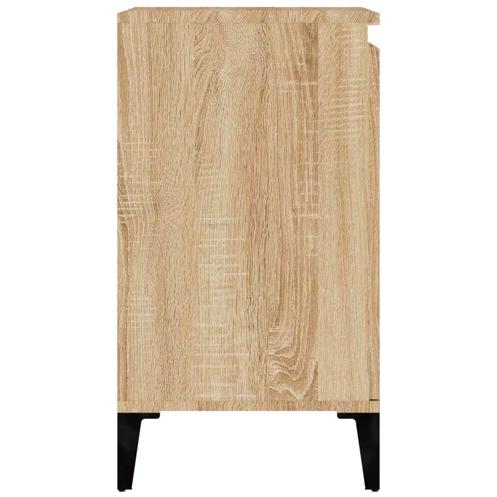 vidaXL Armario de lavabo madera contrachapada roble Sonoma 58x33x60 cm