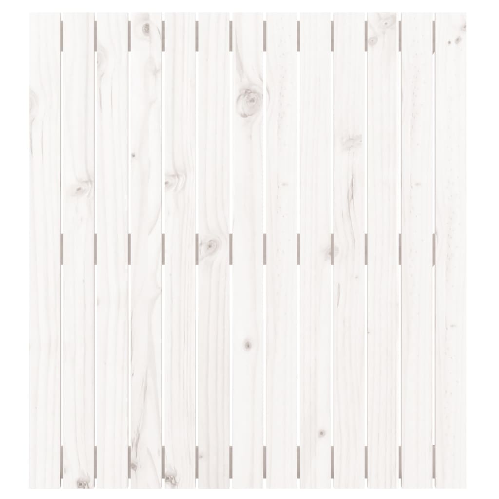 vidaXL Cabecero de cama pared madera maciza pino blanco 82,5x3x90 cm
