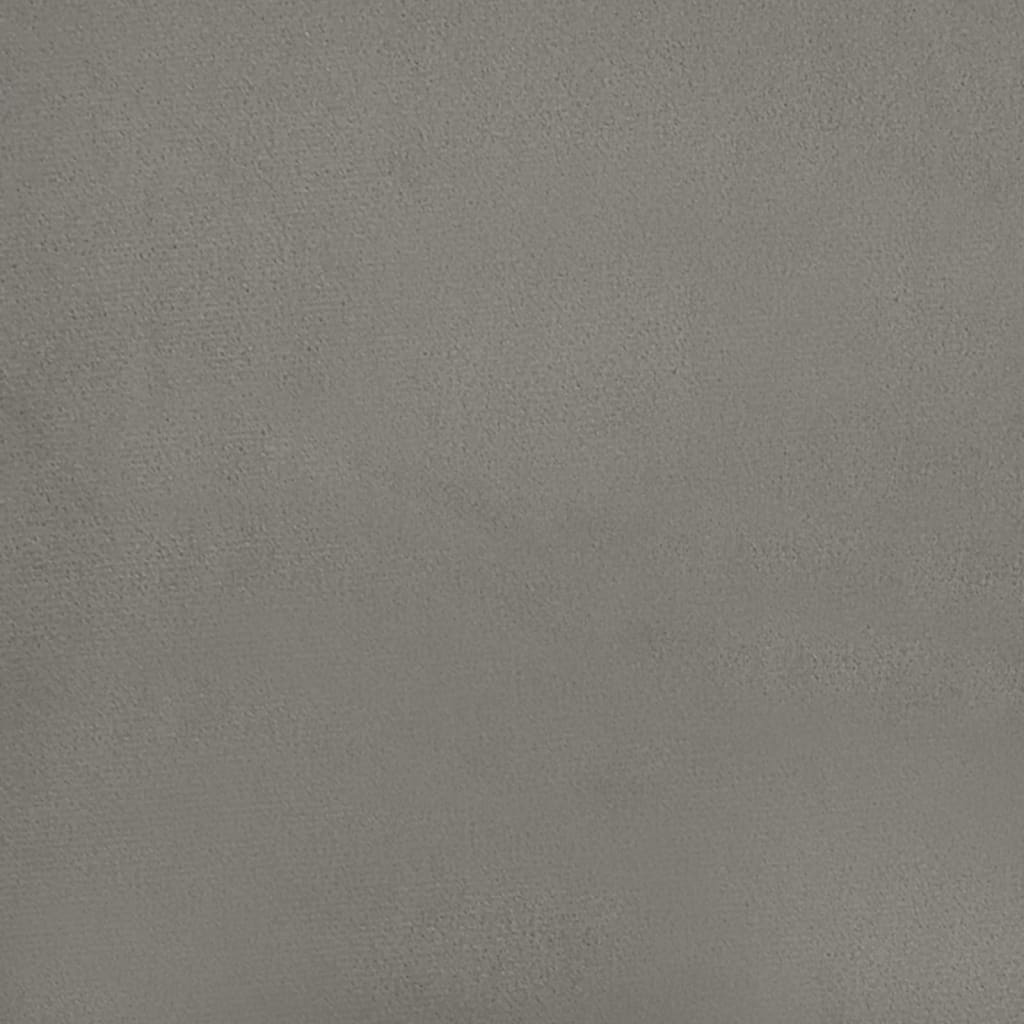 vidaXL Cabeceros 2 unidades de terciopelo gris claro 100x5x78/88 cm
