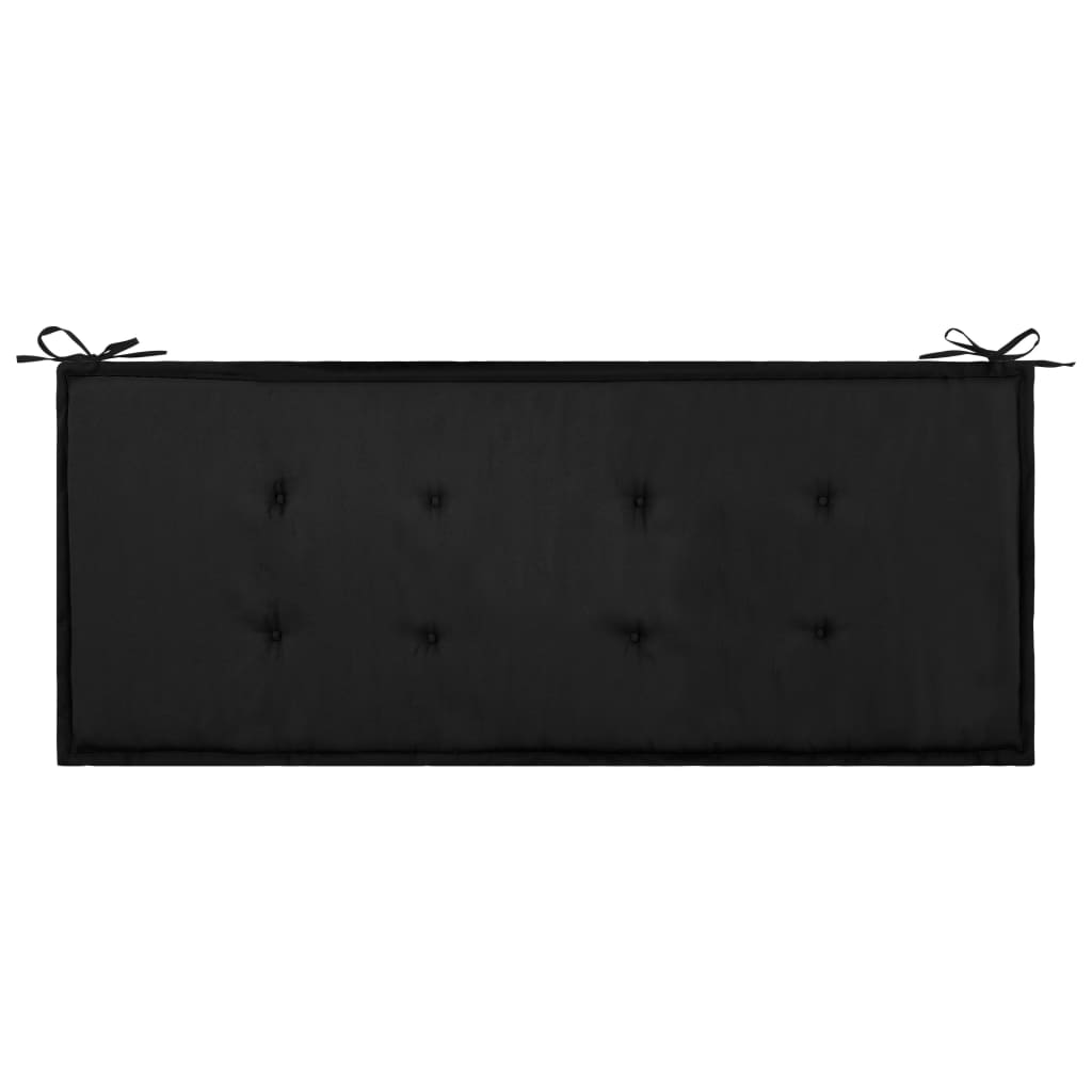 vidaXL Cojín de banco de jardín negro y gris 120x50x3 cm
