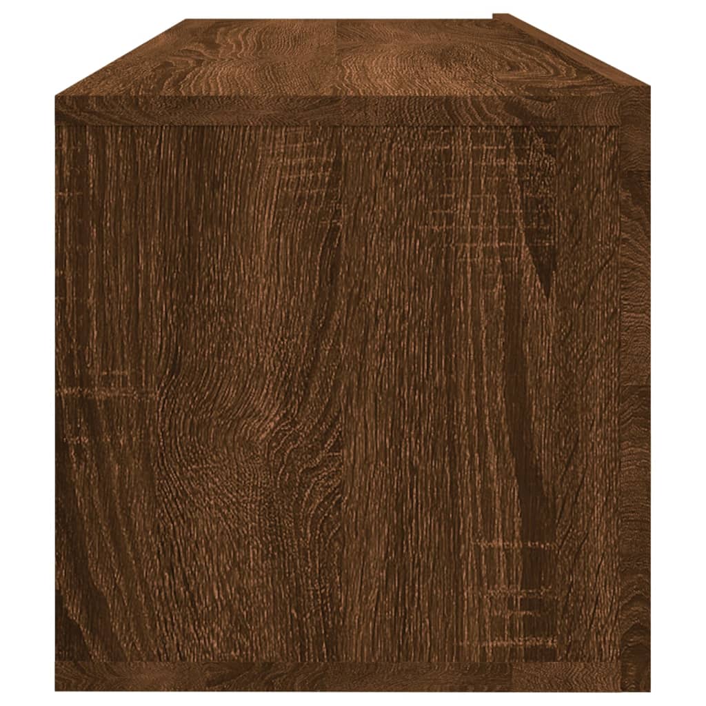 vidaXL Mueble pared TV madera contrachapada roble marrón 100x30x30 cm