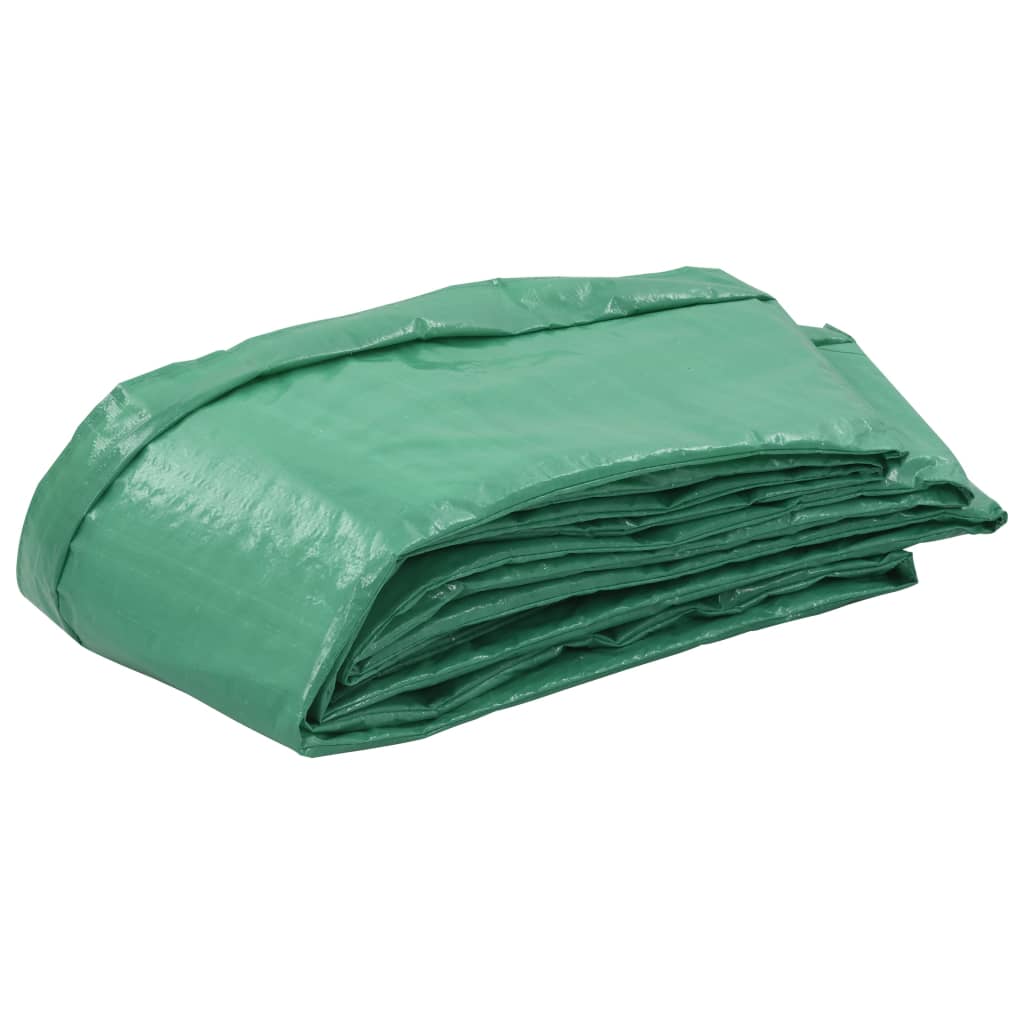 vidaXL Alfombrilla de seguridad cama elástica redonda 3,05m verde PE