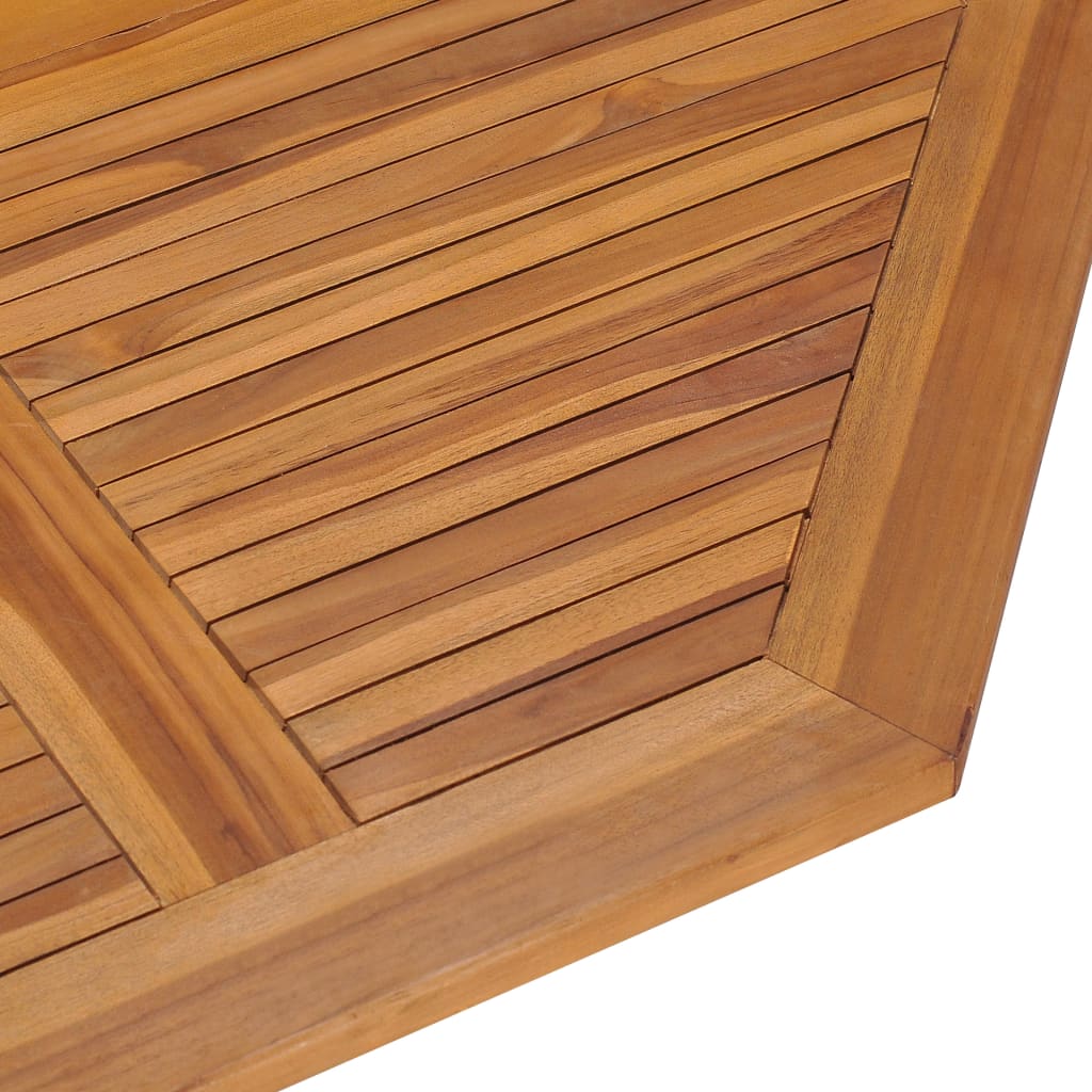 vidaXL Mesa de comedor plegable para jardín madera teca 120x120x75 cm