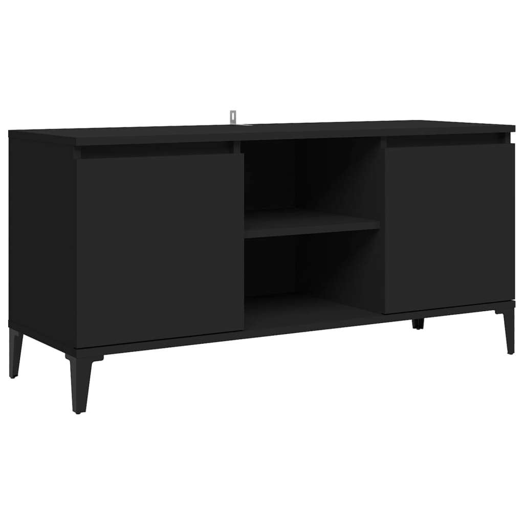 vidaXL Mueble de TV con patas de metal negro 103,5x35x50 cm