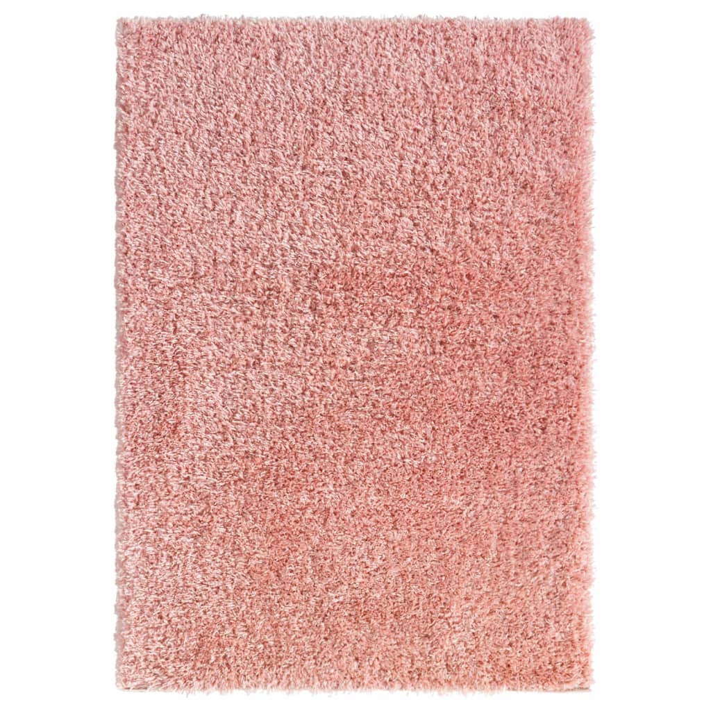 vidaXL Alfombra de pelo largo rosa 140x200 cm 50 mm