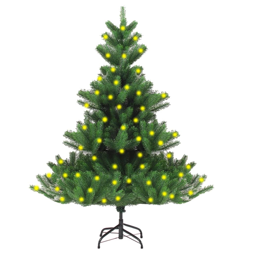 vidaXL Árbol de Navidad Nordmann preiluminado con luces verde 180 cm