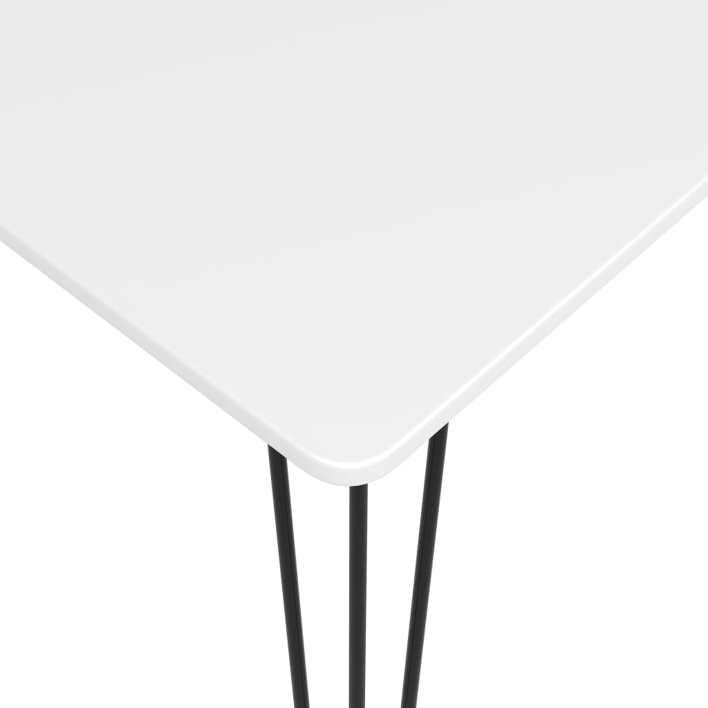 vidaXL Mesa alta y taburetes de bar de 5 piezas blanco y negro