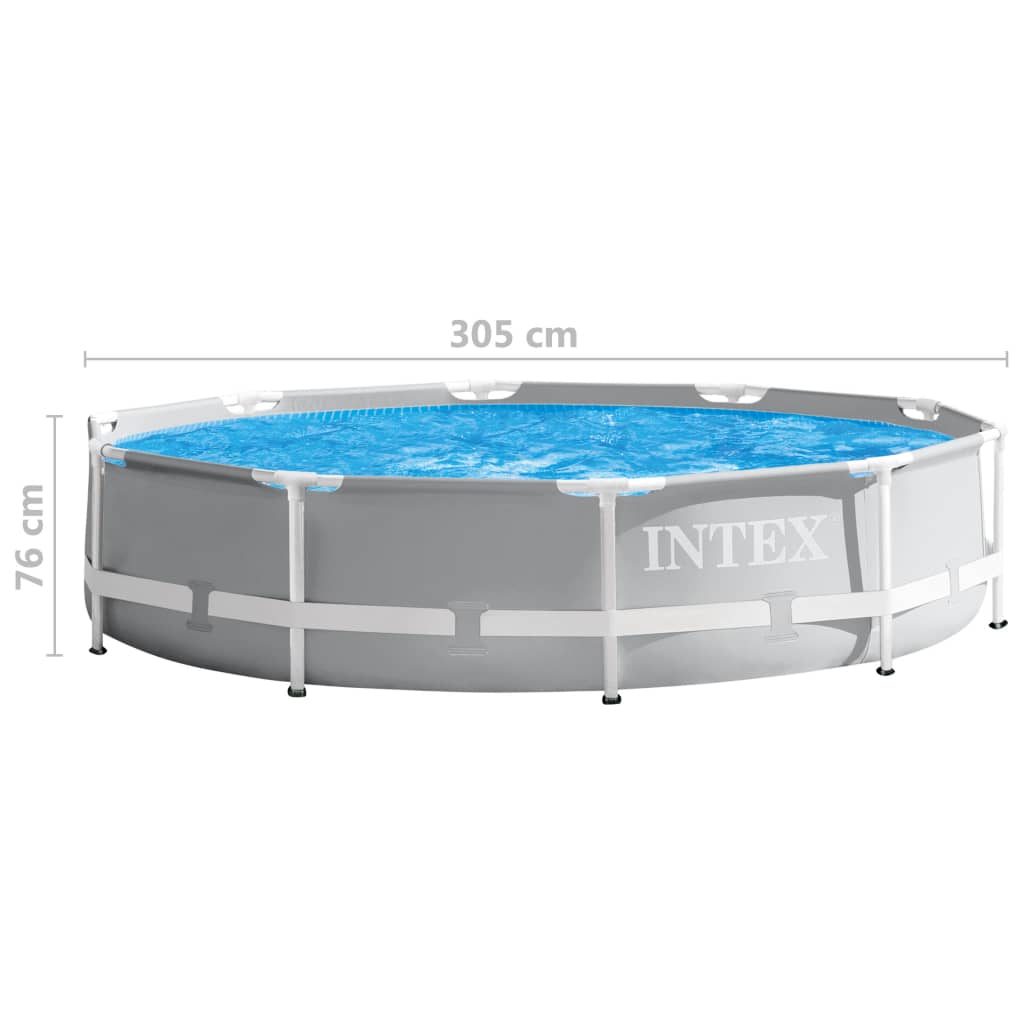 Intex Set de piscina estructura de prisma calidad superior 305x76 cm