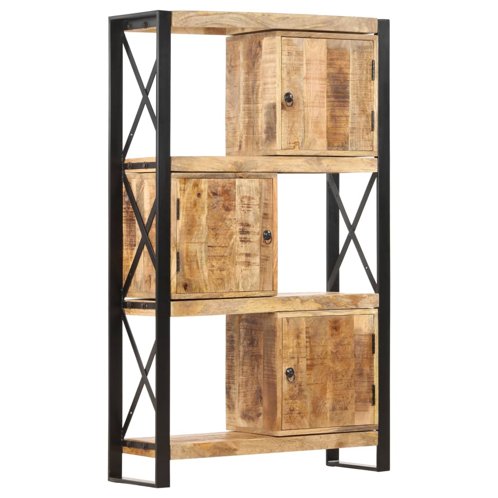 vidaXL Estantería librería madera de mango maciza 90x30x150 cm