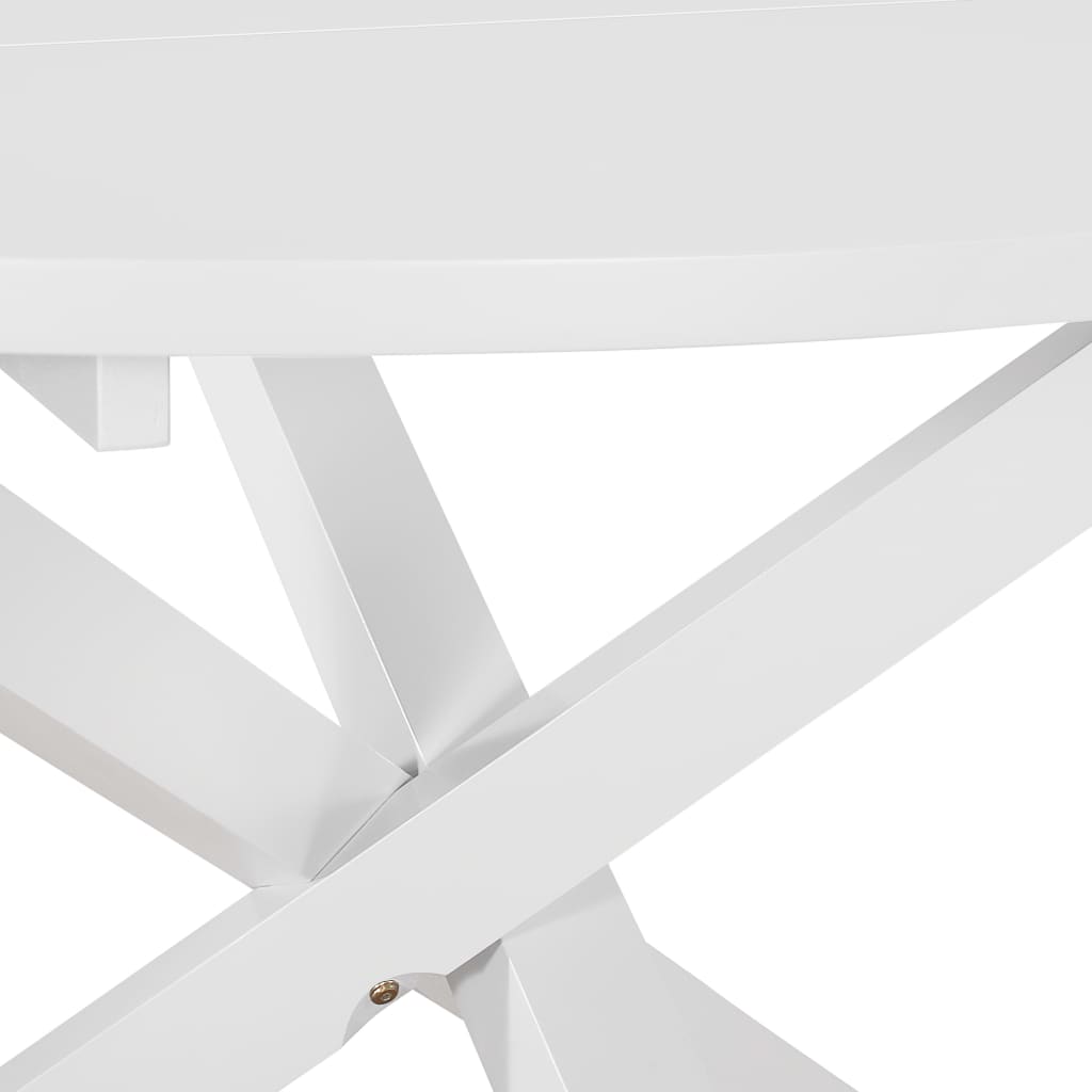 vidaXL Juego de muebles de comedor 5 piezas MDF blanco