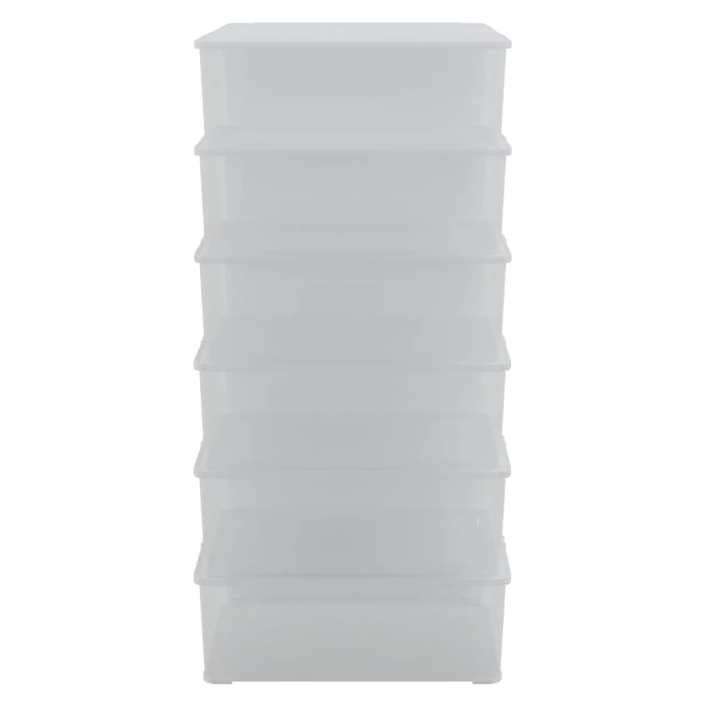 vidaXL Cajas de almacenaje apilables 12 uds plástico 5 L