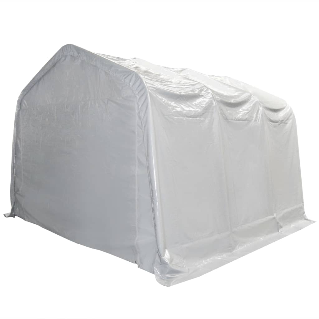 vidaXL Carpa de almacenamiento PVC blanco 550 g/m² 4x6 m