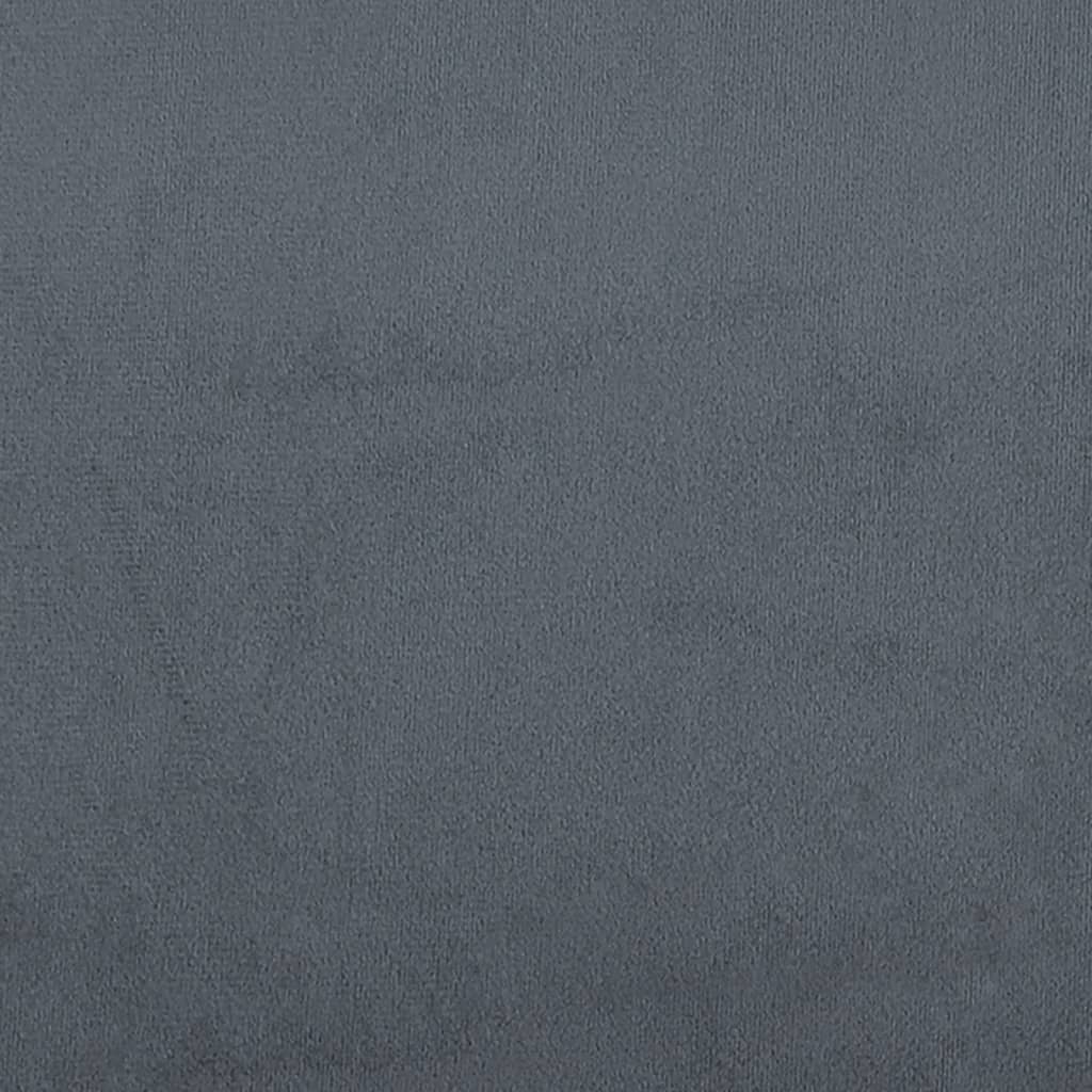 vidaXL Sillón con taburete terciopelo gris oscuro 60 cm