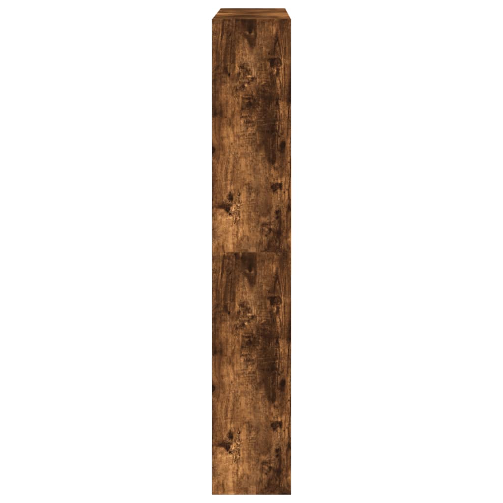 vidaXL Zapatero de madera de ingeniería roble ahumado 80x21x125,5 cm