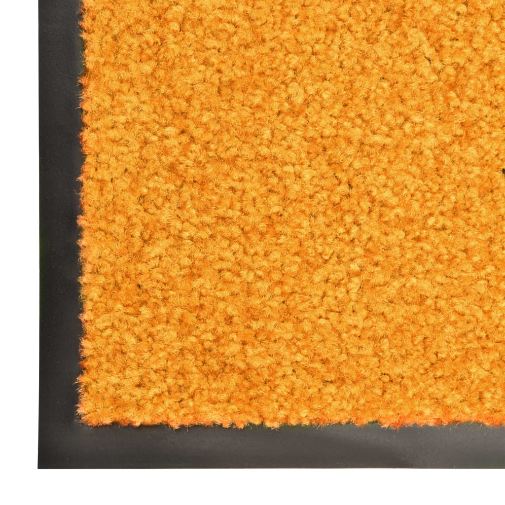 vidaXL Felpudo lavable naranja 120x180 cm