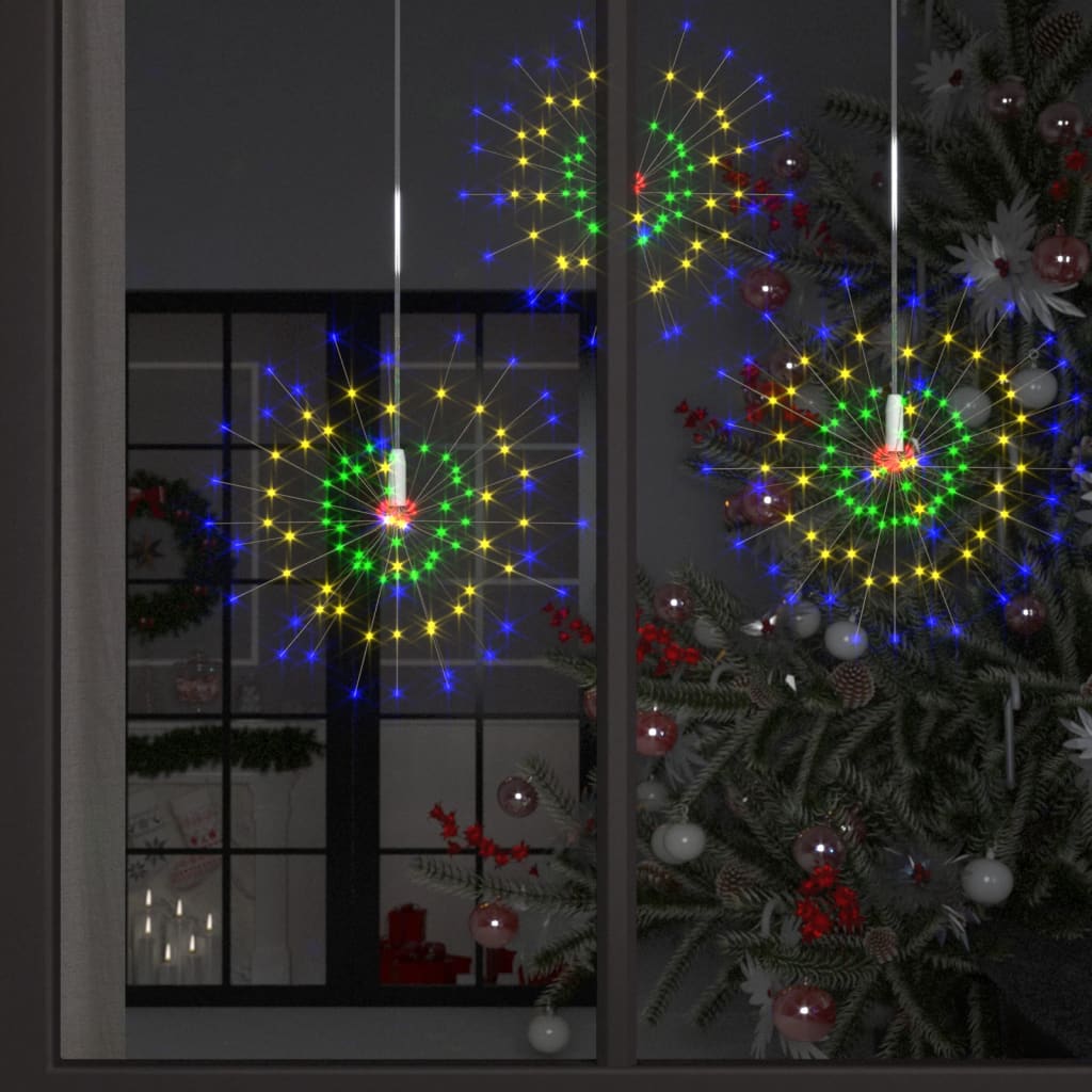 vidaXL Luces de petardo de navidad exterior 4 uds multicolor 560 LEDs