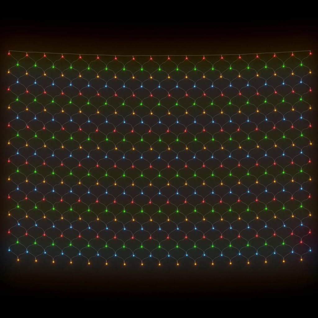 vidaXL Redes de luces Navidad 544 LED colores 4x4 m interior/exterior