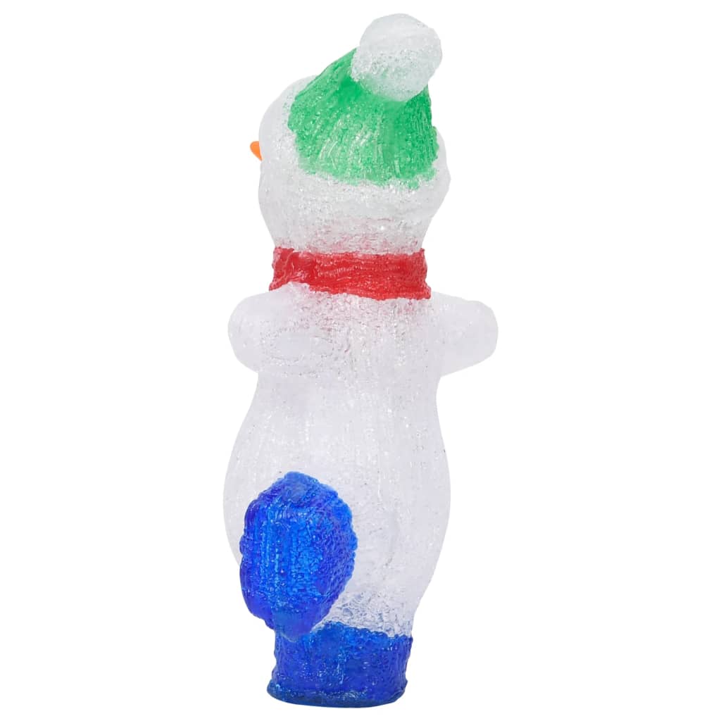 vidaXL Figura de muñeco de nieve de acrílico navideño LED 30 cm