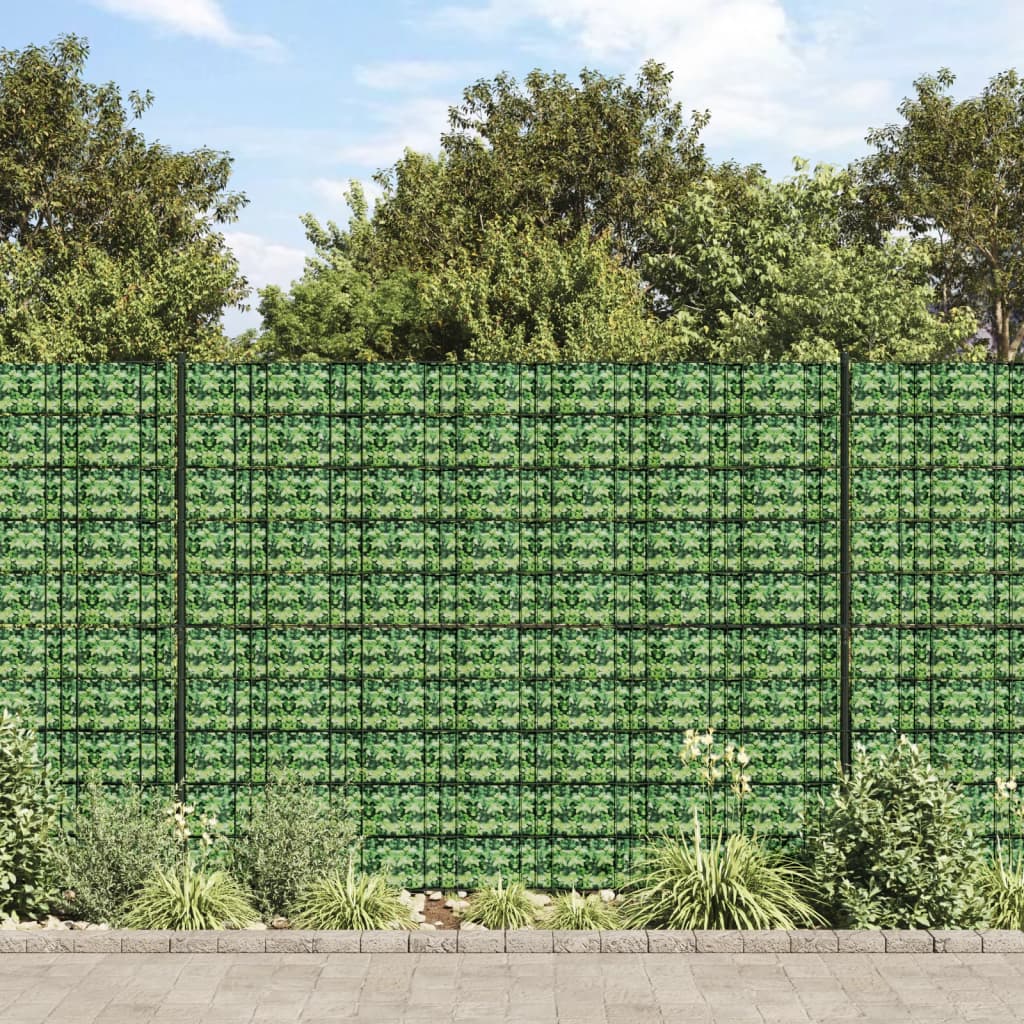 vidaXL Paneles de privacidad 4 uds PVC verde 35x0,19 m