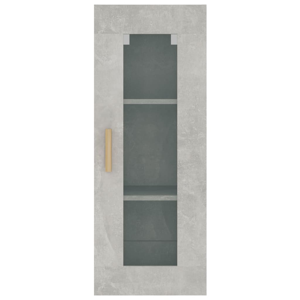 vidaXL Armario colgante de pared gris hormigón 34,5x34x90 cm