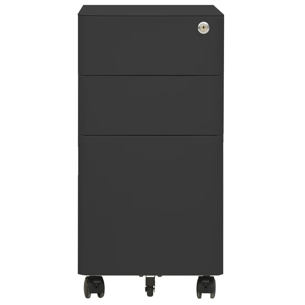 vidaXL Armario archivador móvil acero antracita 30x45x59 cm