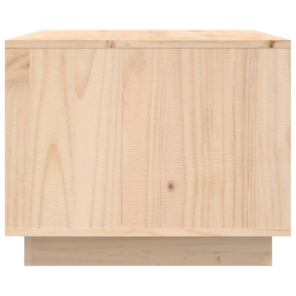 vidaXL Mesa de centro de madera maciza de pino 80x50x40 cm