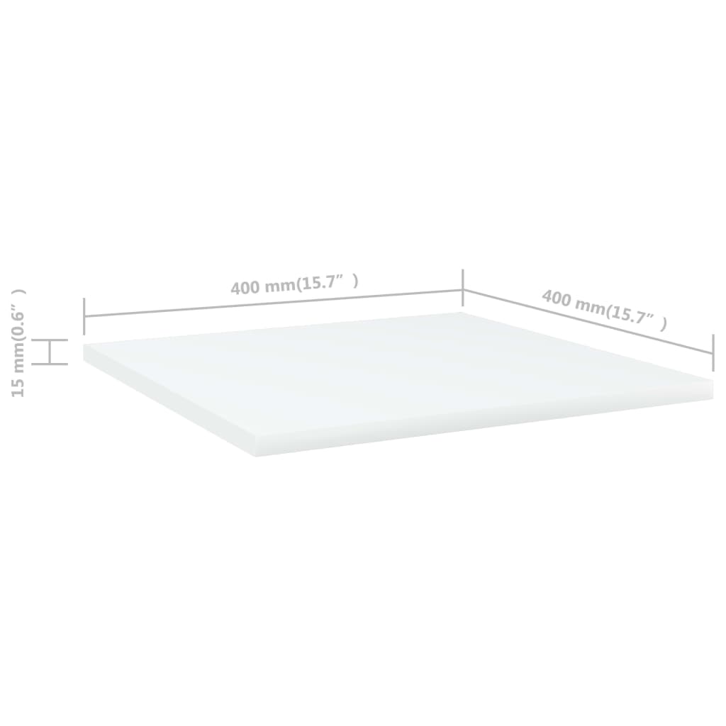 vidaXL Estantes para estantería 8 uds aglomerado blanco 40x40x1,5 cm