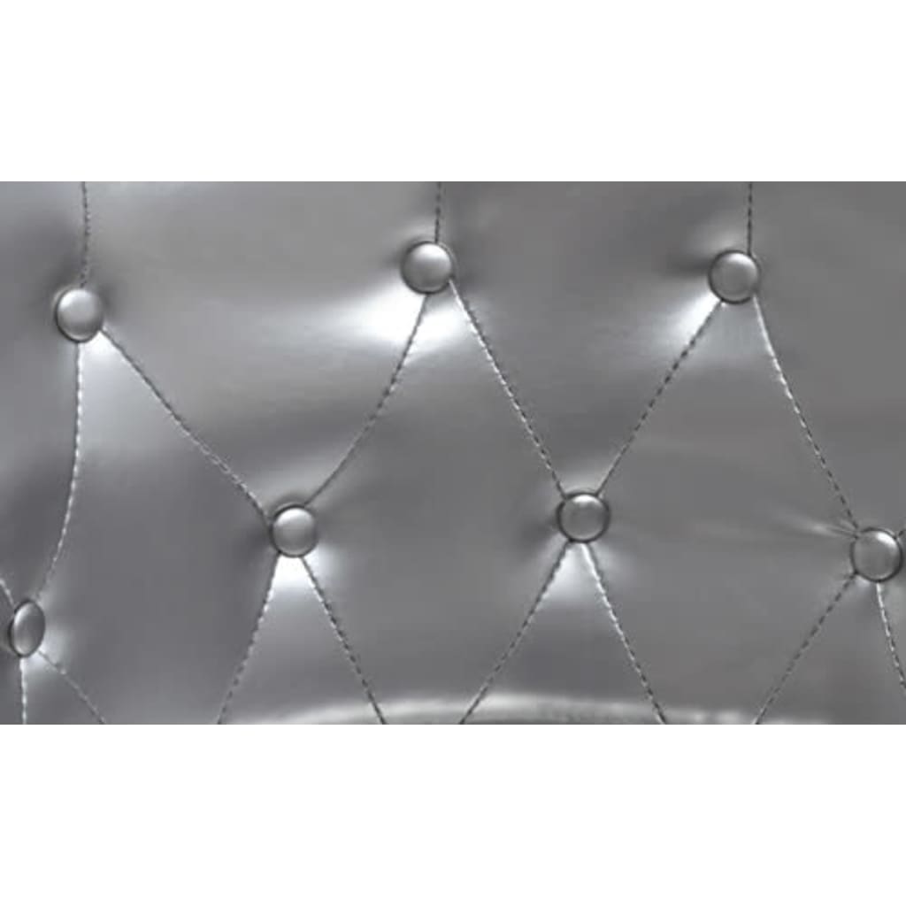 vidaXL Sillón con diseño de cubo con reposapiés cuero sintético blanco