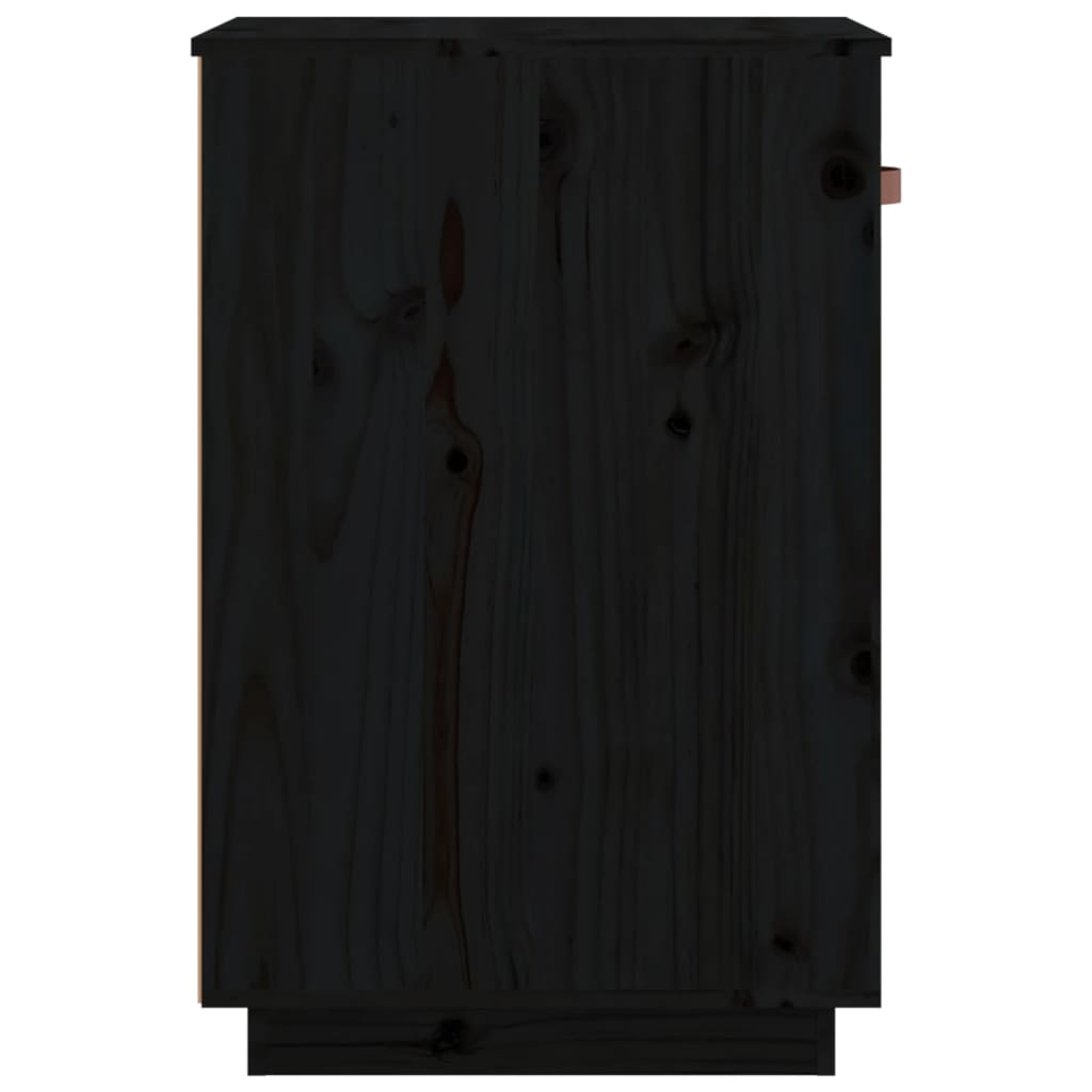 vidaXL Armario de escritorio madera maciza de pino negro 40x50x75 cm