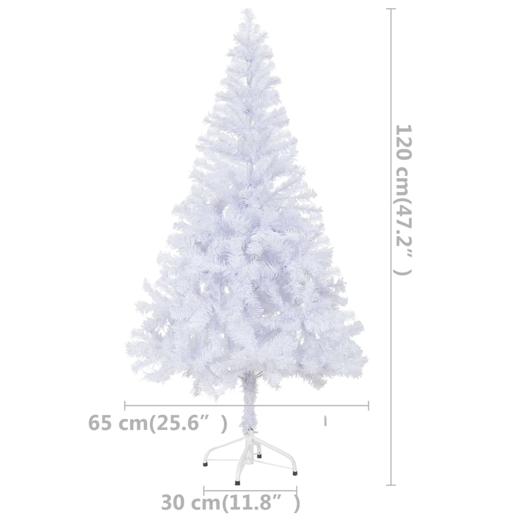 vidaXL Árbol de Navidad artificial con luces y bolas 230 ramas 120 cm