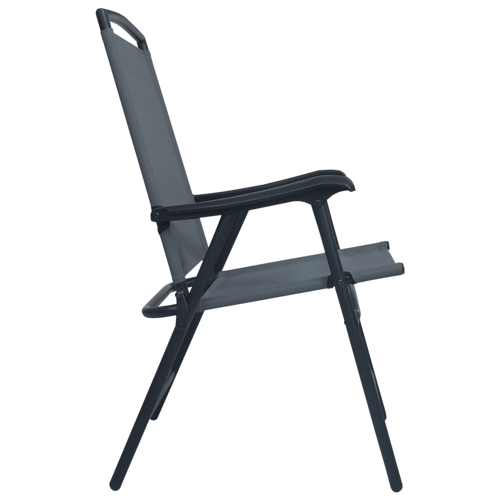 vidaXL Mesa y sillas de bistró 3 piezas acero gris