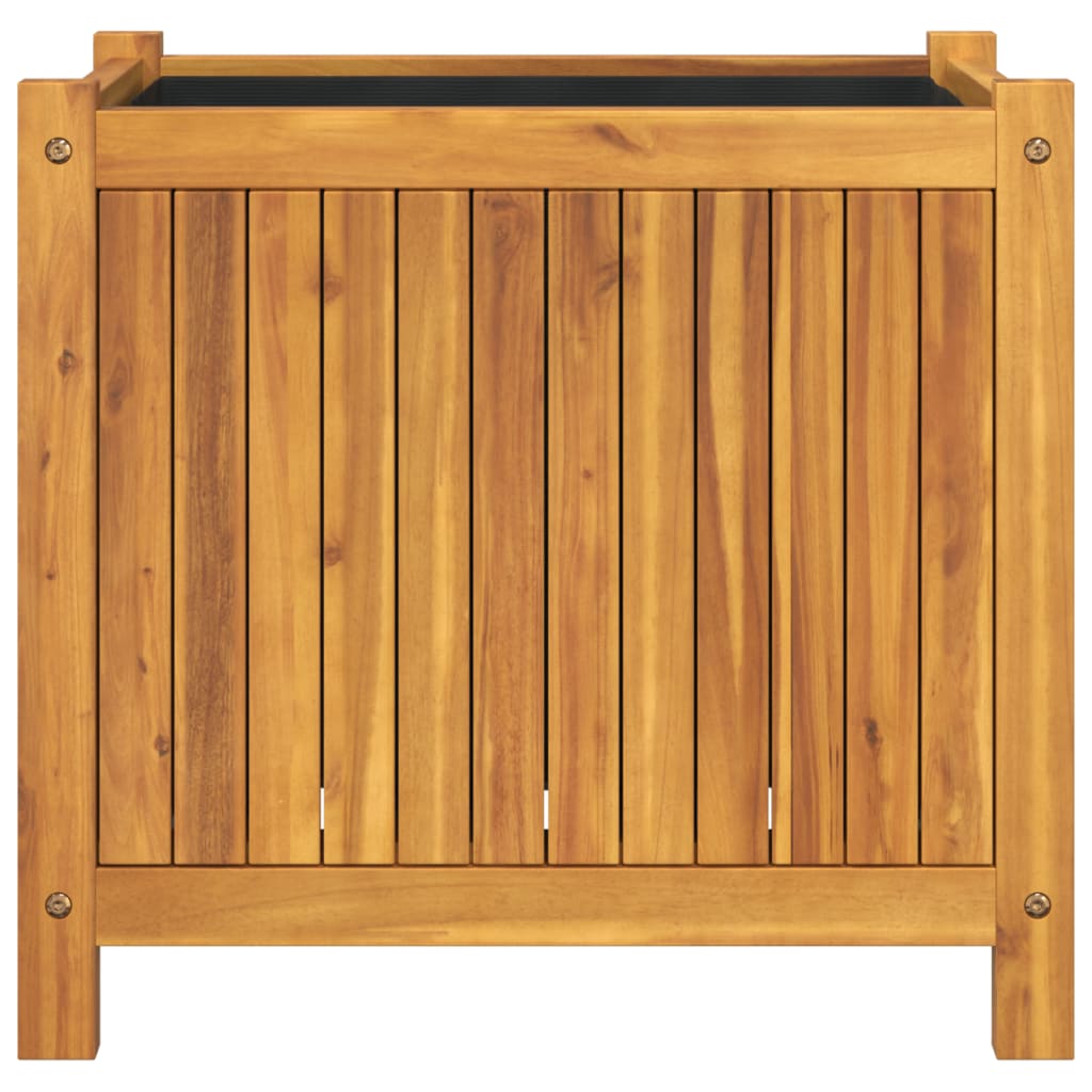 vidaXL Jardinera con forro madera maciza de acacia 54x31x50 cm