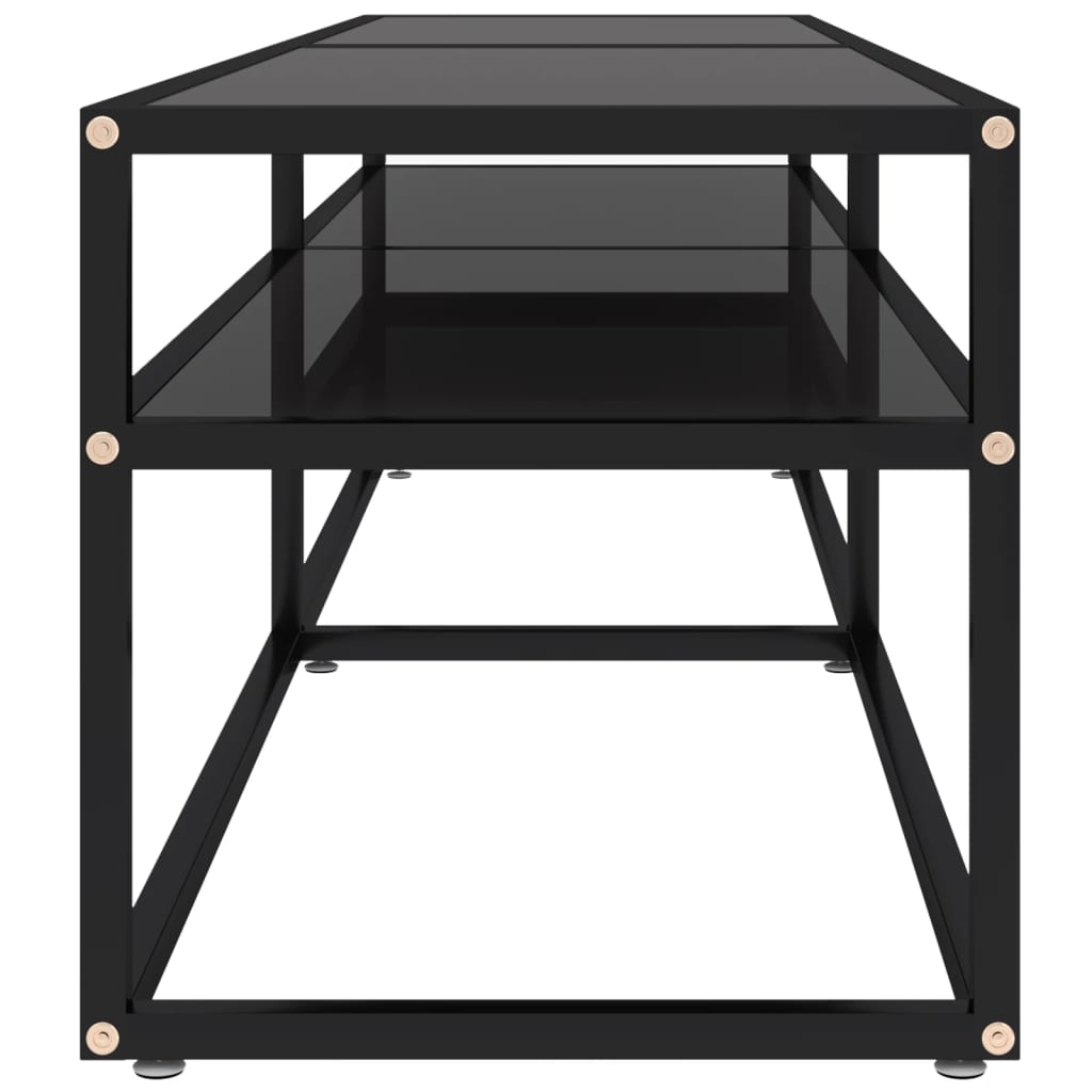 vidaXL Mueble para TV vidrio templado negro 160x40x40,5 cm