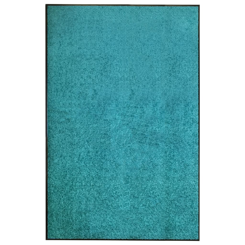 vidaXL Felpudo lavable azul cian 120x180 cm
