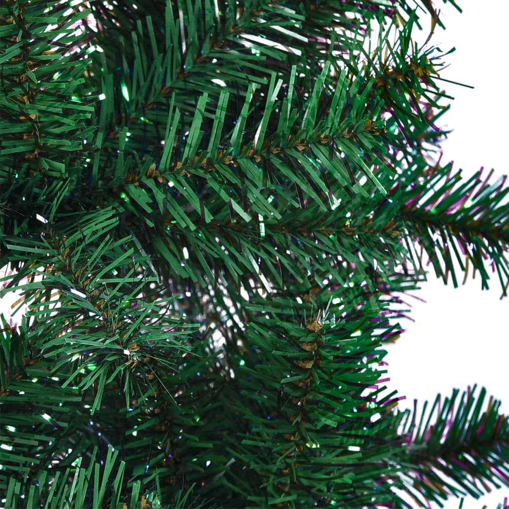 vidaXL Árbol de Navidad artificial puntas iridiscentes PVC verde 180cm