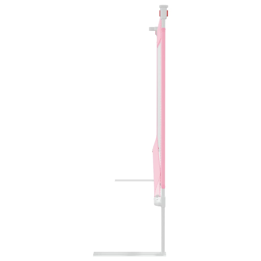 vidaXL Barandilla de seguridad cama de niño rosa tela 100x25 cm