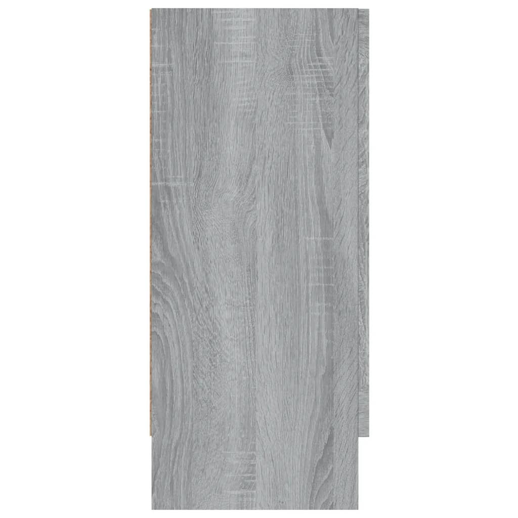vidaXL Vitrina madera contrachapada gris Sonoma 120x30,5x70 cm