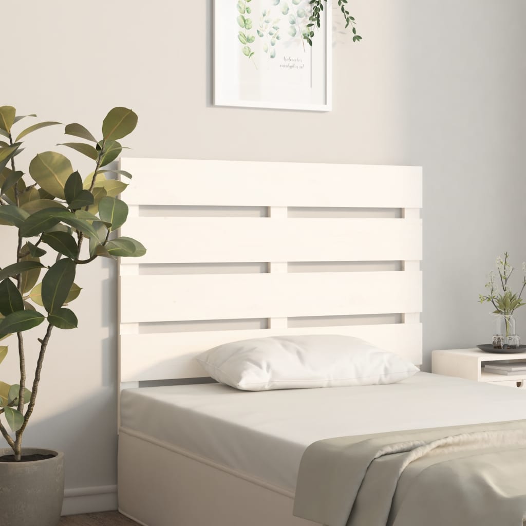 vidaXL Cabecero de cama madera maciza de pino blanco 75x3x80 cm